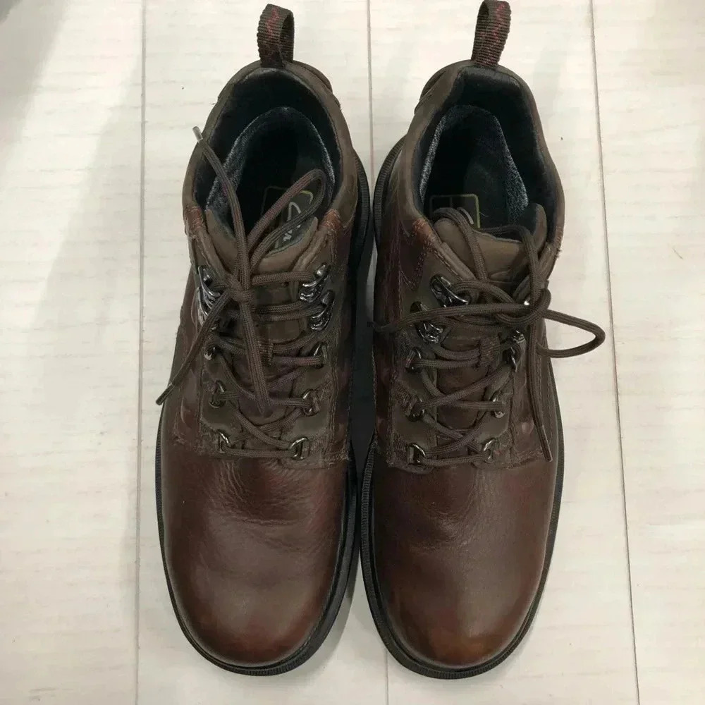 Clarks Ash Gortex Boots Men 9.5M Leather‎ Waterproof Hiking Mid EUC Brown